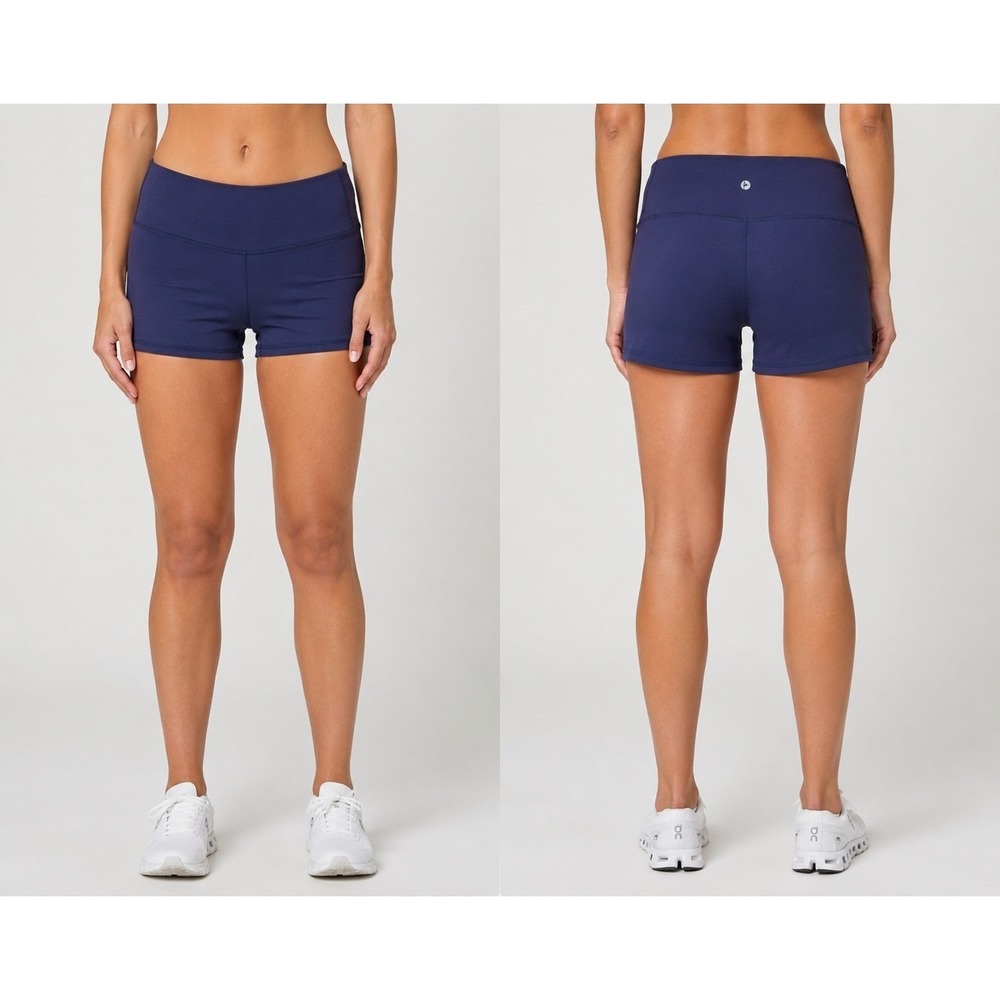90 Degree by Reflex Navy High Rise Biker Shorts Women's M Yoga Performance - Picture 4 of 4